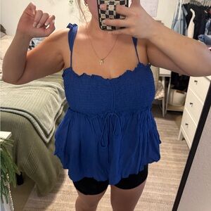 Pink Lily Vibrant Blue Camisole